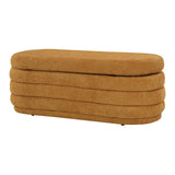 OSP Home Furnishings Clifford Storage Bench Medallion Sherpa