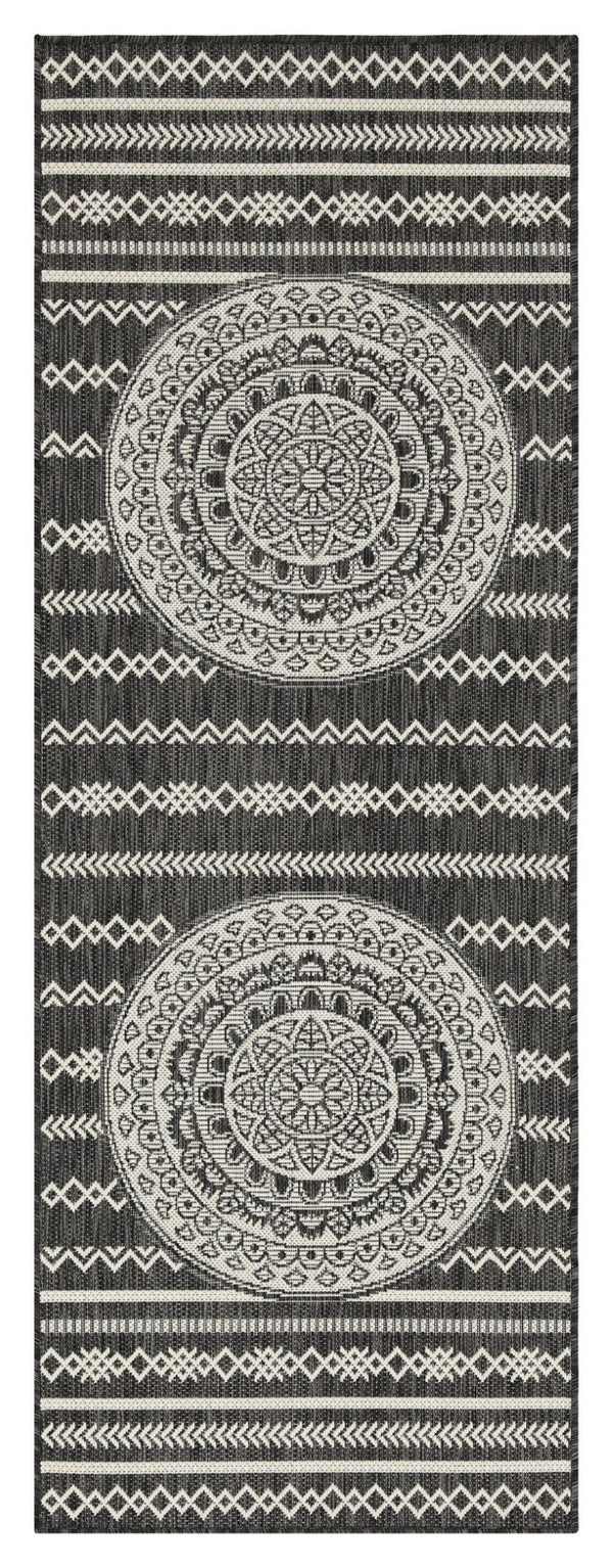 English Elm Sunshine Anthracite 2'7" X 7'3" Indoor/Outdoor Area Rug - Durable, Stylish, Pet-Friendly Design! B186P198903-GIGA