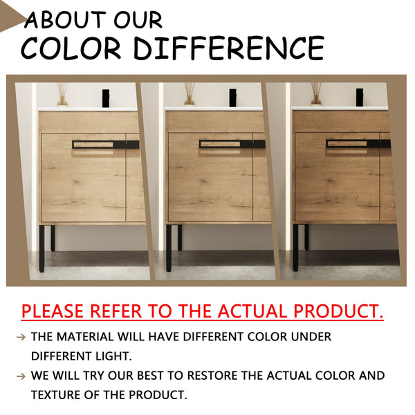 English Elm 30 Inch Bathroom Vanity With Sink – Transform Your Space With Modern, Versatile Design & Storage! W999S00077