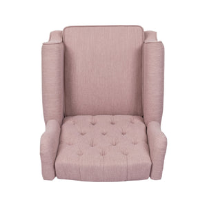 English Elm Christopher Knight Home® - 28" 28" Wide Manual Wing Chair Recliner Light Pink Fabric Push-Back Tufted Diamond Stitch Cozy Elegance 68629.00LBLSH