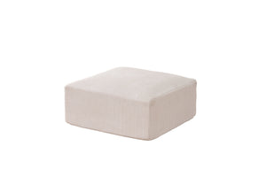 English Elm Boneless 113" U-Shaped Cloud Sectional Sofa — Plush Corduroy Full-Foam Modular Sleeper with Ottomans Beige+White W3401P346218