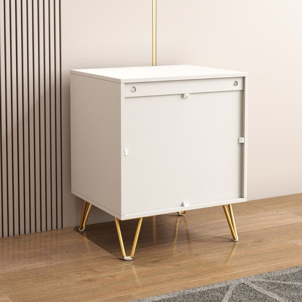 English Elm Set of 2 Wall Mounted Nightstands Gold Legs Geometric Embossed Drawers Bedroom W2948P337510