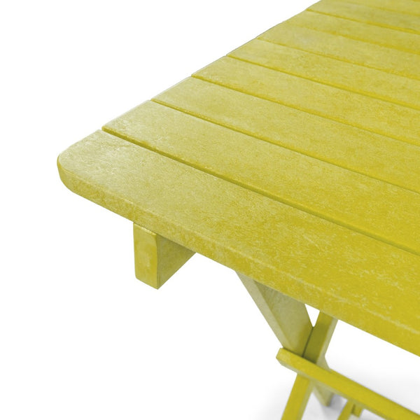 English Elm Summit Ridge Recycled Hdpe Outdoor Folding Bar Table Weather Resistant Eco Patio Yellow B2745P409709