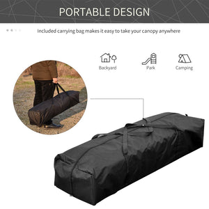 English Elm Outsunny 10' X 20' Heavy Duty Pop Up Canopy Tent With 4 Sidewalls For Stylish Outdoor Events & Gatherings W2225P174282-GIGA