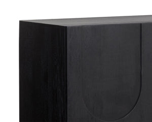 Sunpan Cove Sideboard - Scandinavian-Inspired Design with Ample Storage and Stunning Wood Patterning Black