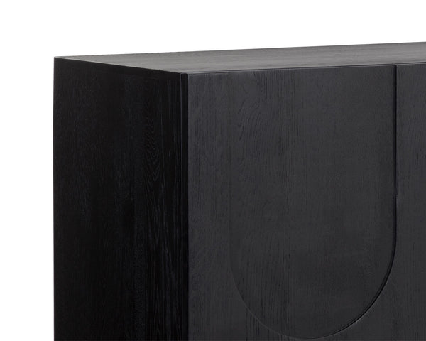 Sunpan Cove Sideboard - Scandinavian-Inspired Design with Ample Storage and Stunning Wood Patterning Black