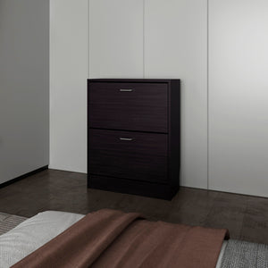 English Elm Shoe Compact 31.5" H Two-Door Black Wengue Storage Cabinet for Entryway Bedroom, Durable Eco-Friendly B097P395865