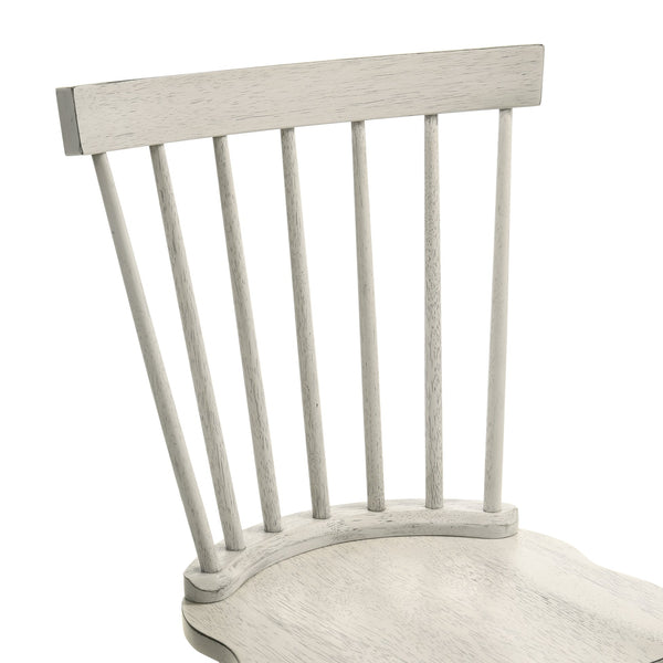 English Elm 2-Piece Rustic Dining Side Chair Set – Solid Wood, Weathered Finish, Easy Assembly, Farmhouse Charm W2537P214544