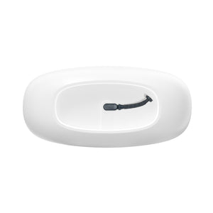English Elm 71 Inch Freestanding Solid Surface Soaking Tub Matte White Seamless Sculptural Bath W1613P355483