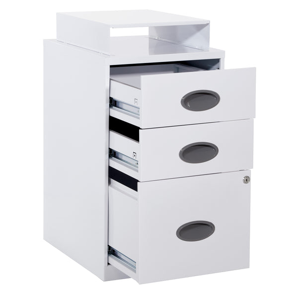 OSP Home Furnishings Metal File Cabinet White