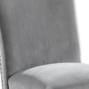 English Elm Koa Gray Polyester Upholstered Dining Chairs Ash Veneer Wood Frame Set of Two B056P416869