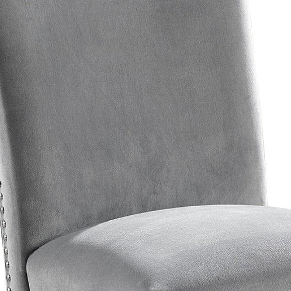 English Elm Koa Gray Polyester Upholstered Dining Chairs Ash Veneer Wood Frame Set of Two B056P416869