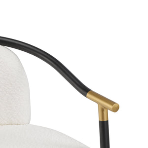 English Elm Christopher Knight Home® - 26" Upholstered Counter Stool Set of 2 with Bouclé Fabric and Iron Frame, Contemporary Comfort and Style Beige,Black,Gold N771P288863B