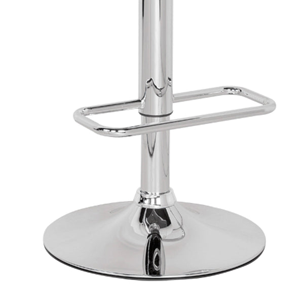 English Elm Clear Acrylic Swivel Stool with Chrome Base, Adjustable Height, 360° Rotation, Footrest & Modern Support B062P181303