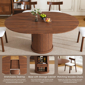 English Elm 59-inch Expandable Glass Top Dining Set Seats 8 with Upholstered Chairs X-base W2700S00113