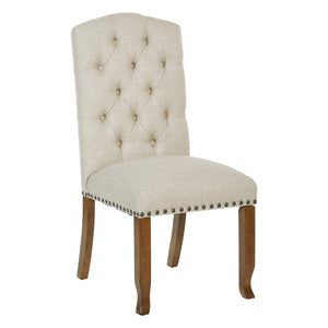 OSP Home Furnishings Jessica Tufted Dining Chair Linen