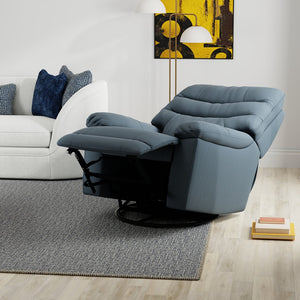 English Elm Global Home Swivel Glider Recliner In Oslo Sapphire - Plush Comfort, Durable Design For Every Space B339P333950