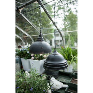 English Elm D10.4x11.4" Industrial Metal Hanging Lamp with Chain & Ceiling Mount, Focused Accent Lighting for Kitchen W2078P395541