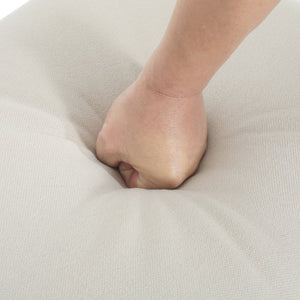 English Elm Christopher Knight Home® - SPRINGFIELD Ottoman with Smooth Fabric Upholstery, Birch Wood Legs, Versatile Contemporary Accent Seat Beige 54752.00LNN