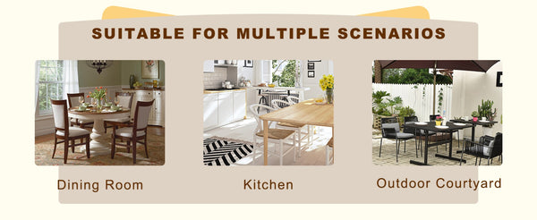 English Elm Table Modern Minimalist 42" Round Dining Set With 4 Ergonomic Pu Leather Chairs In Gray & White W1151S03394-GIGA