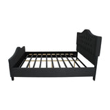 Christopher Knight Home® - Noble House - Virgil Fully Upholstered Queen Sized Bed -Dark Gray