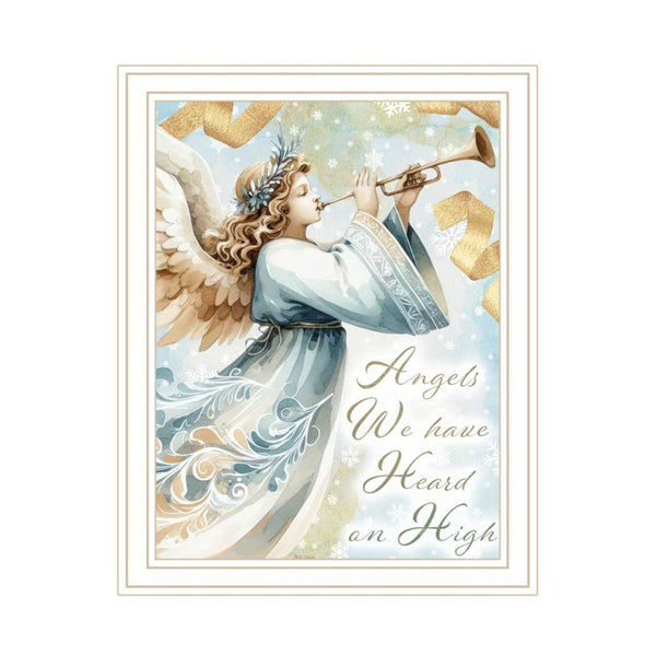 English Elm Trendy Decor 4u Holiday Angels Typography Two Panel Framed Print for Seasonal Home Walls B067P252303