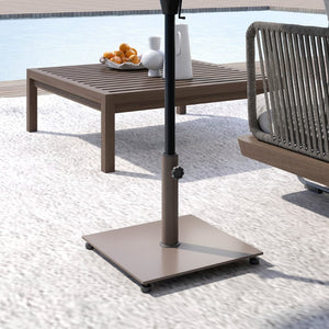 English Elm Outsunny Heavy Duty Steel Patio Umbrella Base 29 Lbs Powder Coated Outdoor Stand W2225P485558