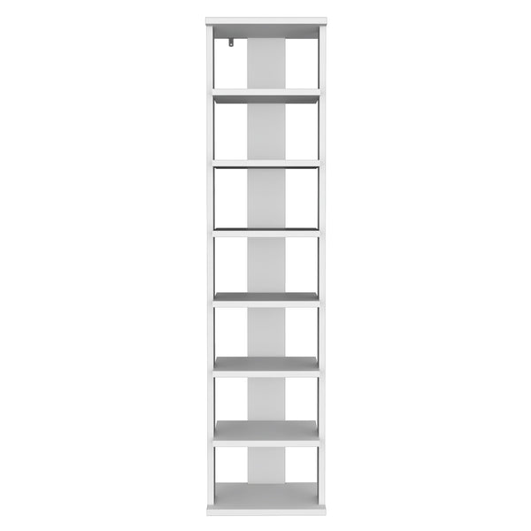 English Elm Odesto 48.7" Tall 8-Tier Vertical Shoe Rack — Narrow White Space-Saving Tower for Entryway & Closet Storage B070P238864