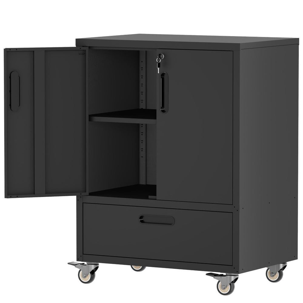 English Elm Tool Cabinet on Wheels Heavy Duty Steel Garage Workshop Organizer with Locking Casters T2398P407327