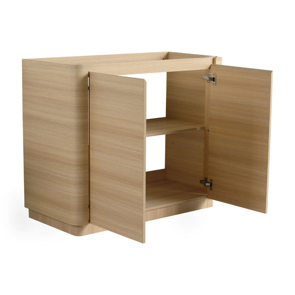 English Elm 40''freestanding Bathroom Vanity Plywood Cabinet Soft Close Doors Modern Bath Storage W999P351894