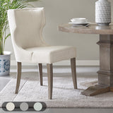 Madison Park Carson Transitional Upholstered Wingback Dining Chair MP108-0511 Cream