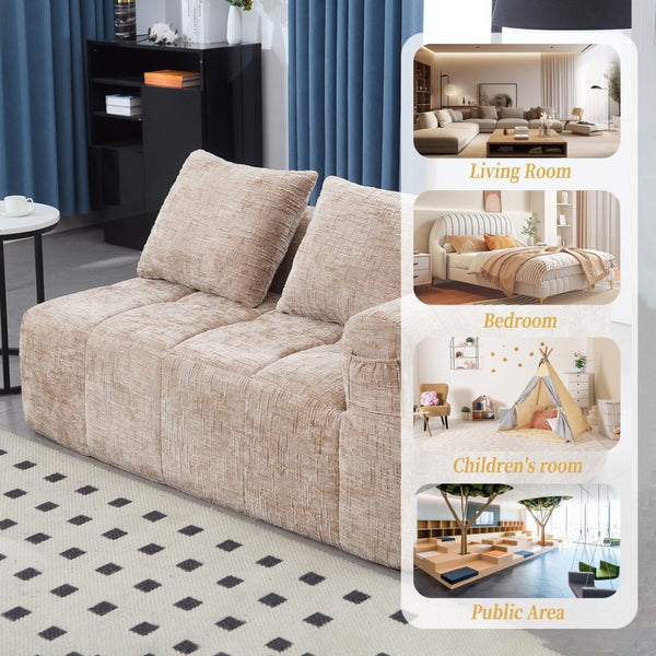 English Elm United Chenille Loveseat Sofa – Stylish Modular Sleeper For Small Spaces, Comfort & Versatility! W1568P255135-GIGA