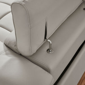 English Elm 4 Seats Wall-Hugger Reclining Sofa - Modern Genuine Leather L-Shaped Couch With Usb Charging Port W2582S00153