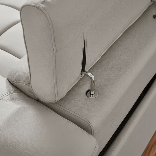 English Elm 4 Seats Wall-Hugger Reclining Sofa - Modern Genuine Leather L-Shaped Couch With Usb Charging Port W2582S00153