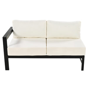 English Elm U_style Outdoor U-shaped Sectional with Iron Frame and Ultra Thick Foam Patio Seating WY000478AAA