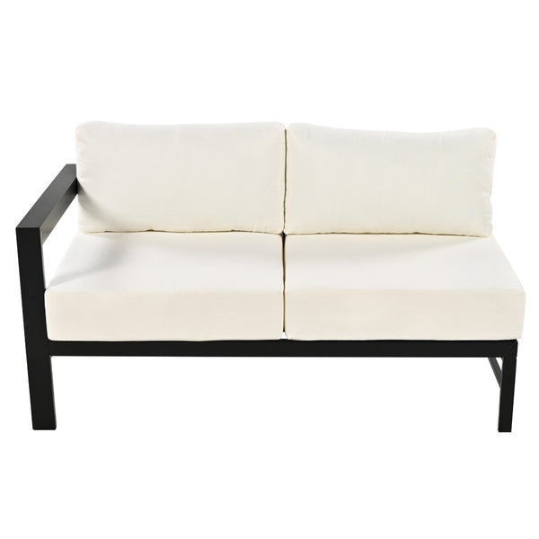 English Elm U_style Outdoor U-shaped Sectional with Iron Frame and Ultra Thick Foam Patio Seating WY000478AAA