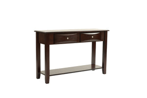 English Elm Classic Modern wooden coffee table with Ogumi veneer top, drawers & lower shelf for stylish storage Antique Black,Espresso 51 L x 21 W x 10 H B011P395607