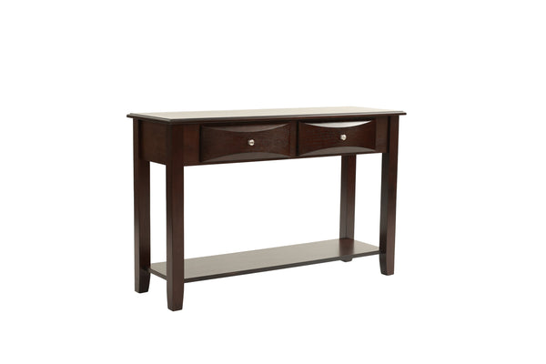 English Elm Classic Modern wooden coffee table with Ogumi veneer top, drawers & lower shelf for stylish storage Antique Black,Espresso 51 L x 21 W x 10 H B011P395607