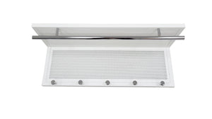 English Elm Esyspot Wall Mounted Coat Hook with Shelf | Space-Saving Organizer for Entryway, Mudroom, Laundry Room 93 White B091P240954