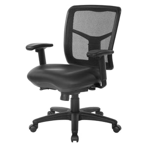 OSP Home Furnishings Progrid® Breathable Mesh Manager Chair with Lumbar Support and Ergonomic Synchro Tilt 92553-R107