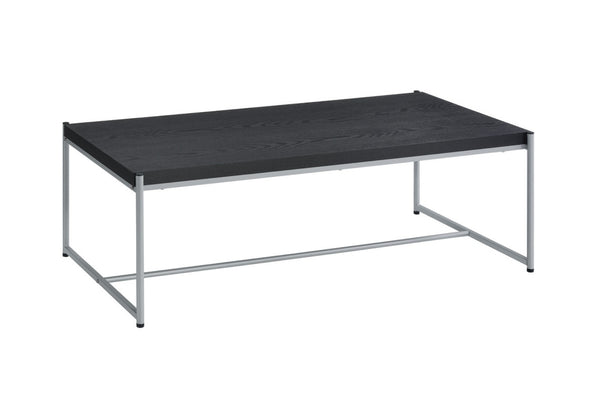 English Elm Nilda Two-tone Oak Coffee Table with Walnut Top and Dual Open Storage Shelves B2749P413288