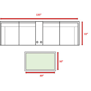 English Elm 4-Seat Outdoor Wicker Conversation Set with Plush 5" Cushions, Rustproof Aluminum Frame, No Assembly Required B120S00240