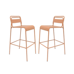 English Elm Christopher Knight Home® - Carmella Vibrant Outdoor Barstools Set Of 2 – Curvaceous Iron Design For Stylish Patio Seating N775P199822O