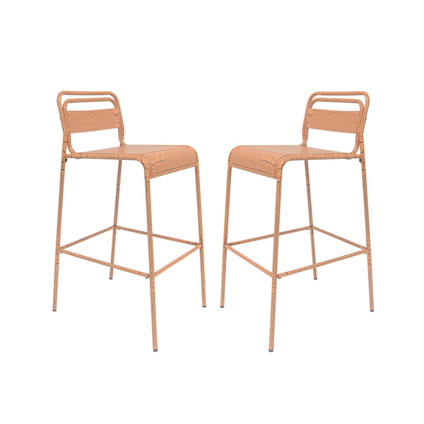 English Elm Christopher Knight Home® - Carmella Vibrant Outdoor Barstools Set Of 2 – Curvaceous Iron Design For Stylish Patio Seating N775P199822O