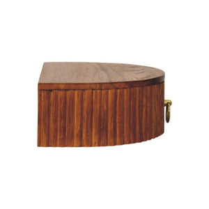 English Elm Artisan Solid Oak Wall Mounted Floating Nightstand with Ring Pull Handcrafted Finish B182P442344