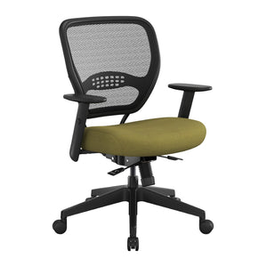 OSP Home Furnishings Air Grid Ergonomic Mesh Office Chair with Lumbar Support and Greenguard Certified Airflow Twilight Lilypad 5500SL-K010