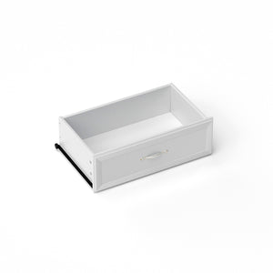 English Elm Modern Antique-Style 3-Drawer Chest with Gold Frame Knobs, Waterproof MDF, Anti-Tip Safety Design White W1668P162671