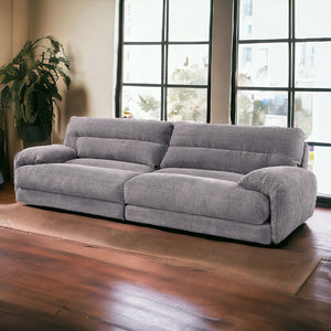 English Elm Cadenza Gray Corduroy Sofa - Chic Comfort With Removable Covers, Durable Design & Family-Friendly Appeal B2726S00161