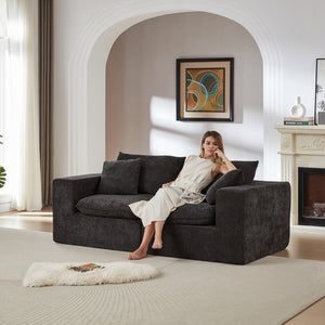 English Elm Modern Chenille Cloud Sofa - Comfortable, Customizable, Stylish Seating For Homes, Offices & Apartments W3396P388636