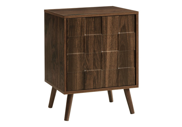 English Elm Accent Table – Modern Mid-Century Side Table With Storage, Walnut Laminate Top & Easy Assembly B2710P287031